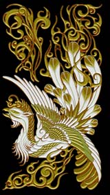 kO95Chinese phoenix (Large-Gold)